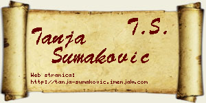 Tanja Šumaković vizit kartica
